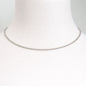 Vintage Avon SP Silver Tone Chain Necklace Minimalist Design 18 Inches layering